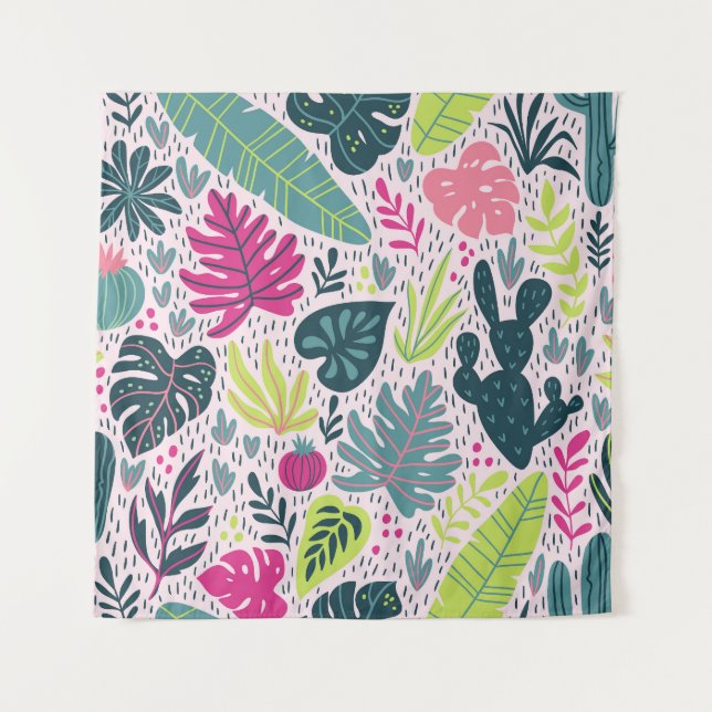 Tenture Forêt tropicale sauvage, répétition vintage (Devant)