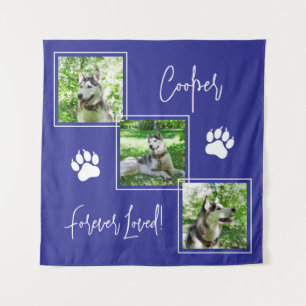 Tenture Forever Loved Blue Dog Memorial photo Collage