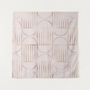 Tenture Formes d'or : motif moderne du milieu du siècle.