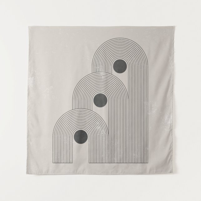 Tenture formes géométriques Abstraites du milieu du siècle (Devant)