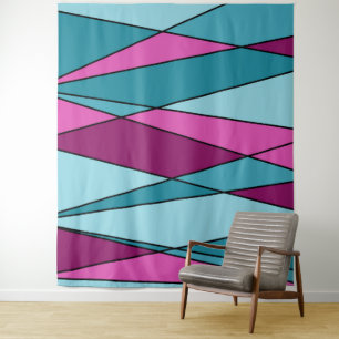 Tenture formes géométriques modernes Abstraites triangles