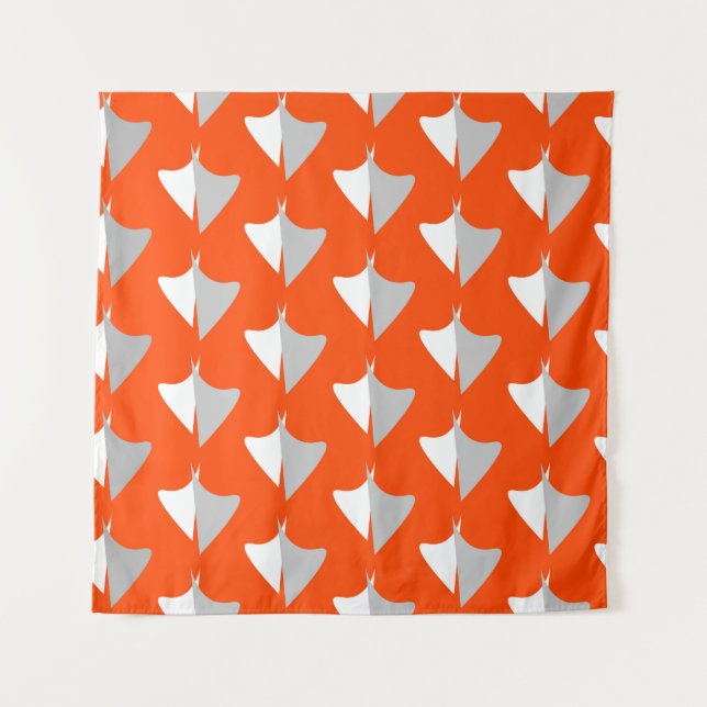 Tenture Formes géométriques rétro avec motif abstrait tran (Devant)