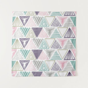 Tenture Formes triangulaires, style vintage dessiné à la m