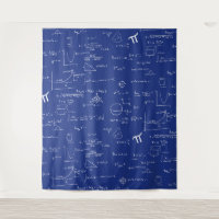 Formules et équations mathématiques bleu royal