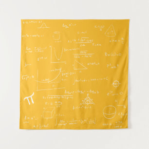 Tenture Formules et équations mathématiques manuscrites ja