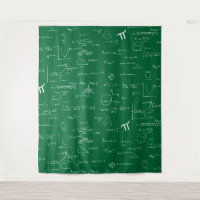 Formules et équations mathématiques vertes et blan