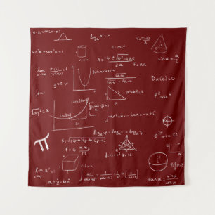 Tenture Formules mathématiques manuscrites Équations Marro