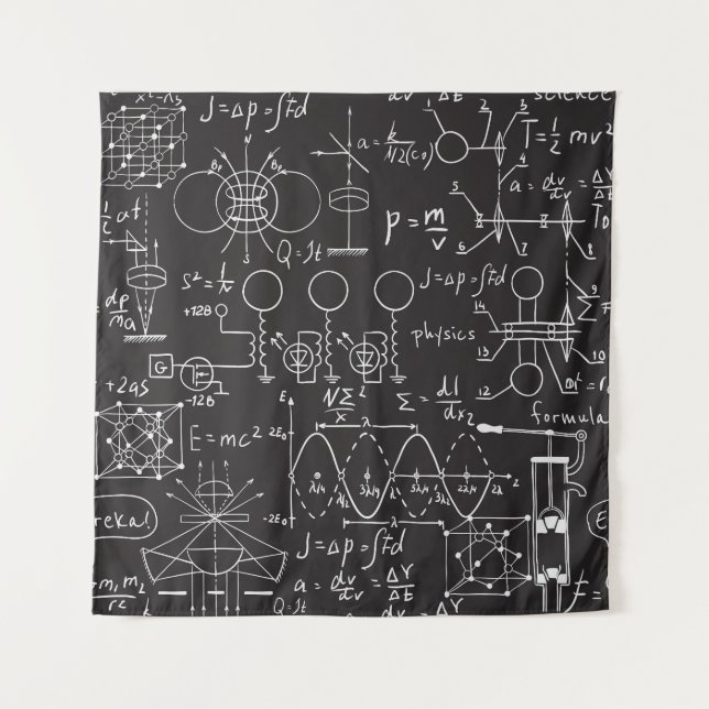 Tenture Formules scientifiques : Patte de calcul du tablea (Devant)