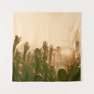 Tenture Foule au concert - retro style photoconcert, foule