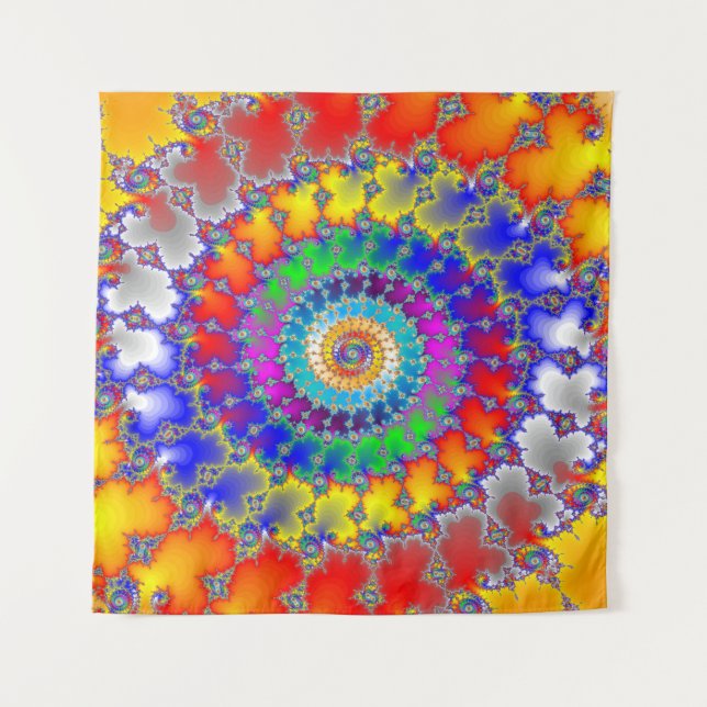 Tenture Fractale psychédélique (Devant)