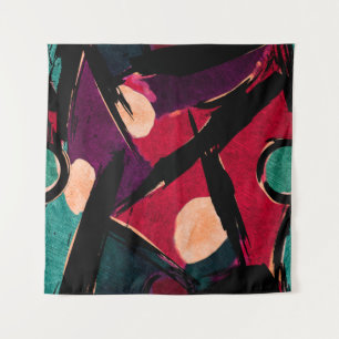 Tenture Fragment de peinture moderne acrylique abstraite.