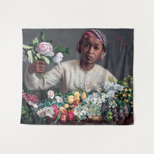 Tenture Frederic Bazille - Jeune Femme avec Pivoines
