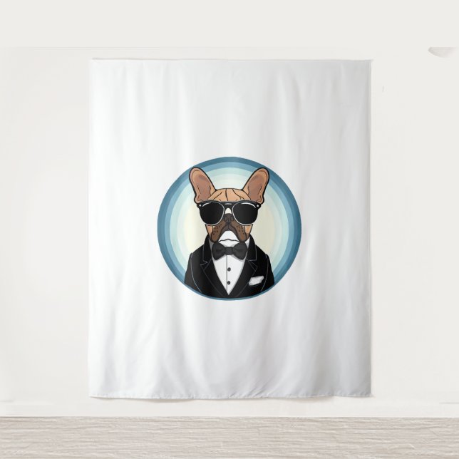Tenture French Bulldog Funny Cute Art (Devant)