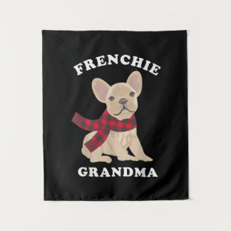 Tenture Frenchie Grandma Cadeau French Bulldog Famille Xma