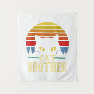 Tenture Frère Chat Style Rétro Vintage Cadeau Pour Amateur