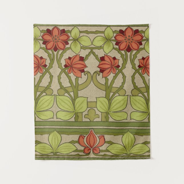 Tenture Frieze Bordure Art Nouveau Floral (Devant)