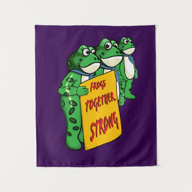 Tenture Frogs Together Strong  (Devant)