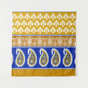Tenture Frontière traditionnelle indienne paisley