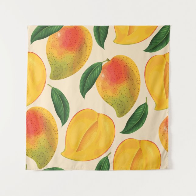 Tenture Fruit Mango Motif sans joint (Devant)