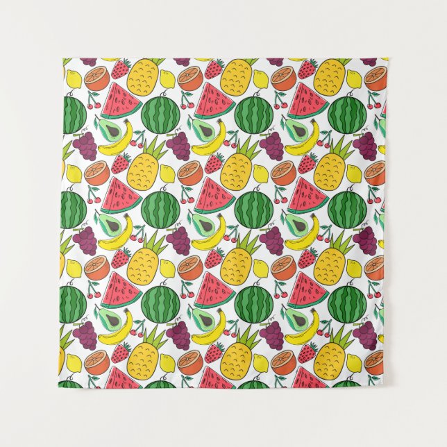 Tenture Fruit motif transparent | motif de surface de frui (Devant)