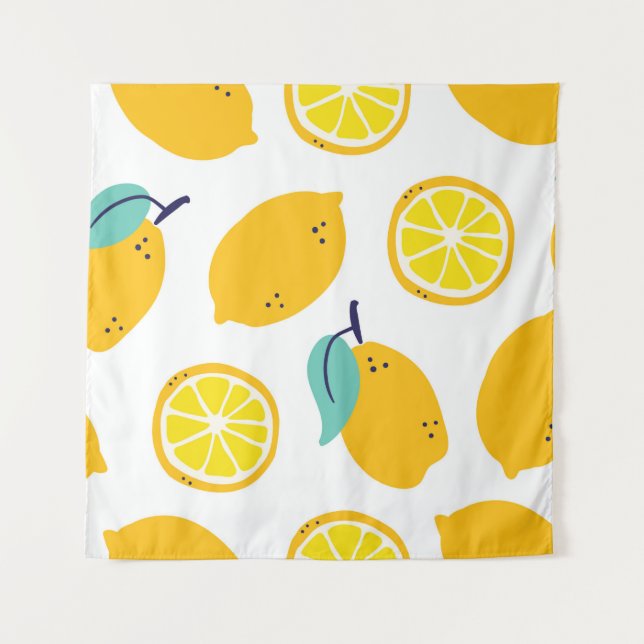 Tenture Fruits citrons sans couture motif (Devant)