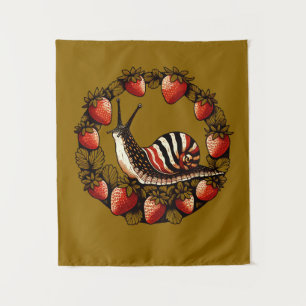 Tenture Fruits de fraise d'escargots d'escargots d'escargo