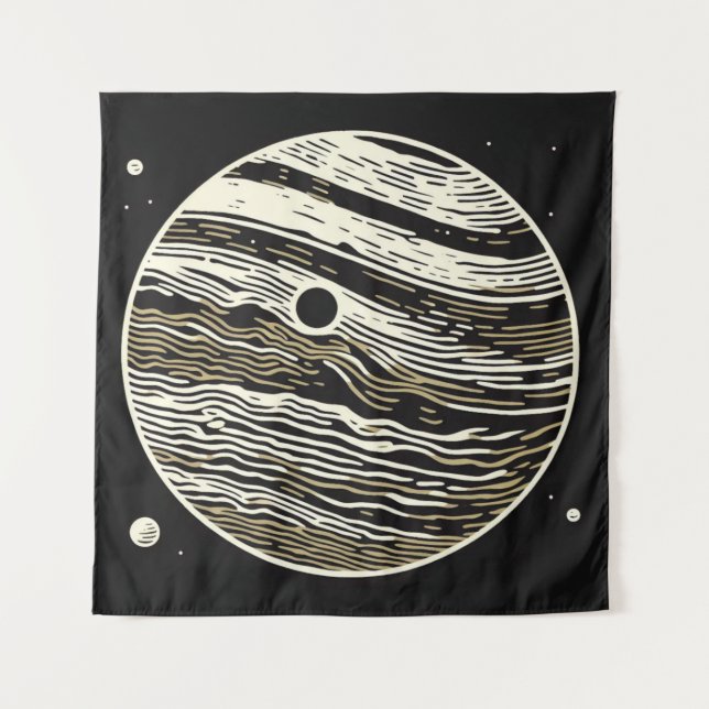 Tenture FSF Jupiter Woodcut 1 (Devant)