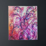 TENTURE FUCHSIA ROSE FANTAISISTE AVEC COEUR<br><div class="desc">Coloré,  fuchsia,  rouge,  violet,  violet,  bleu rose fleurs et floraisons au printemps. Peinture à l'aquarelle avec feuille d'or et d'argent par Bulgan Lumini (c)</div>