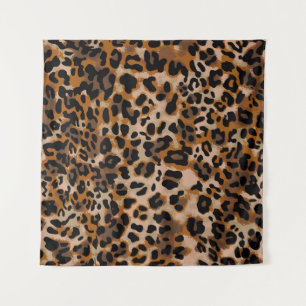 Tenture Full seamless jaguar cheetah animal skin pattern.