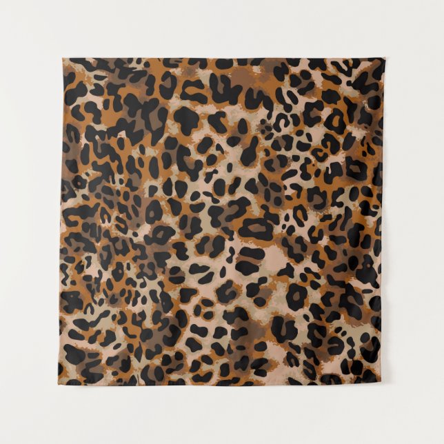Tenture Full seamless jaguar cheetah animal skin pattern. (Devant)