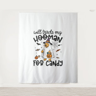 Tenture Funky Golden Dog Halloween Ghost Éffrayant