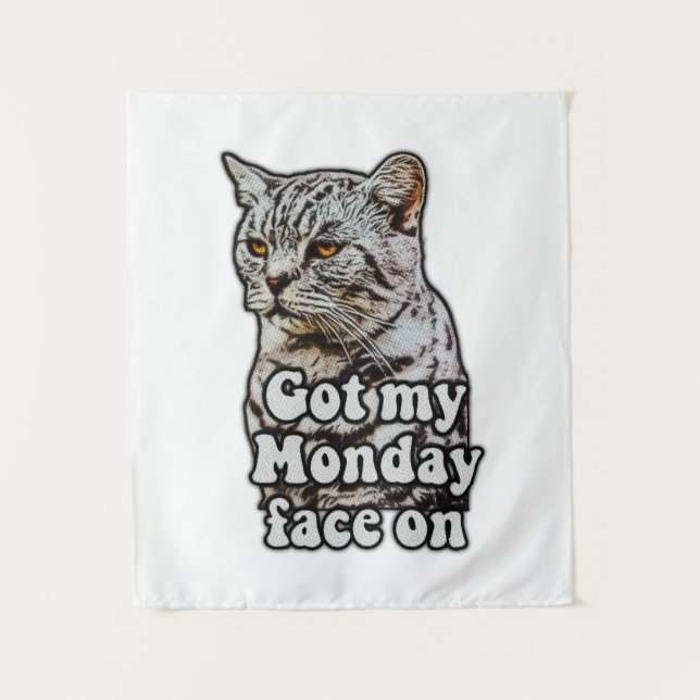 Tenture Funny cat meme for kitty owners and cat lovers (Devant)