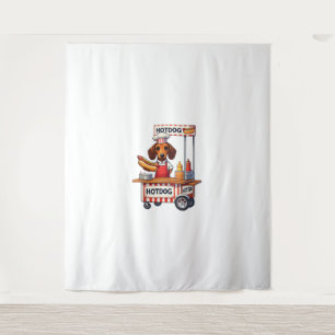 Tenture Funny Dachshund Chien Hotdog Sandwich Weenie Sauci