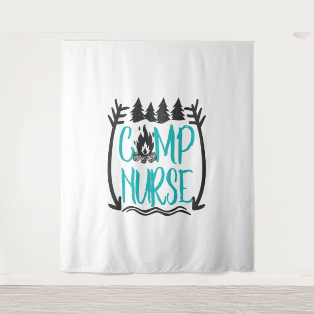 Tenture Funny Summer Camp Nurse Nurse Cadeau infirmière Ca (Devant)