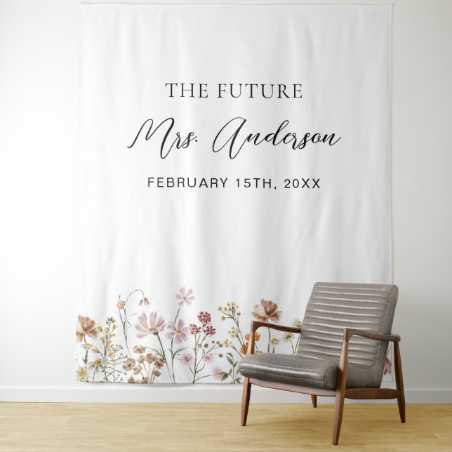 Tenture Futur fleur sauvage Mme Photo Booth Contexte (En situation)