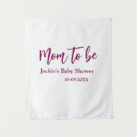Futur maman baby shower nom date rose simple minim