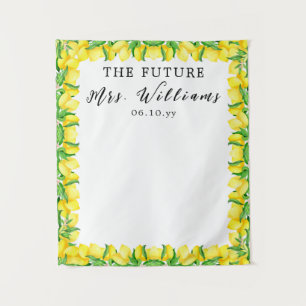 Tenture Futur Mme Lemon Fête des mariées Photobooth Contex