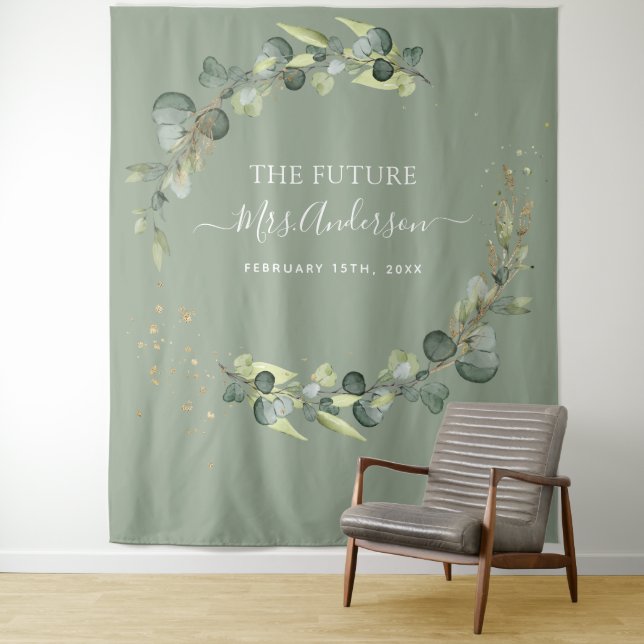 Tenture Future Mme Eucalyptus Photobooth Toile de Fond (En situation)