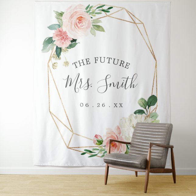 Tenture Future Mrs Backdrop pour Photobooth de Shower de M (En situation)