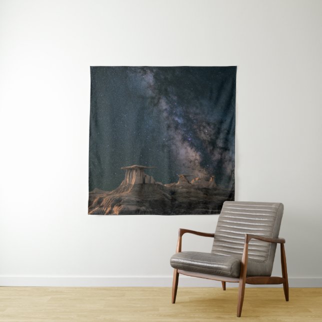 Tenture Galaxie colorée (En situation)