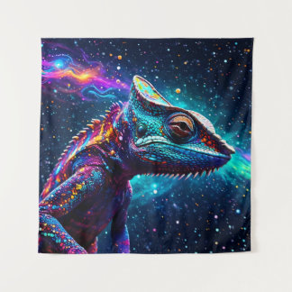 Tenture Galaxies psychédélique Chameleon Peinture