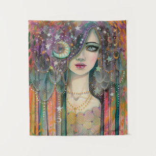 Tenture Galaxy Girl Bohemian Imaginaire par Molly Harrison