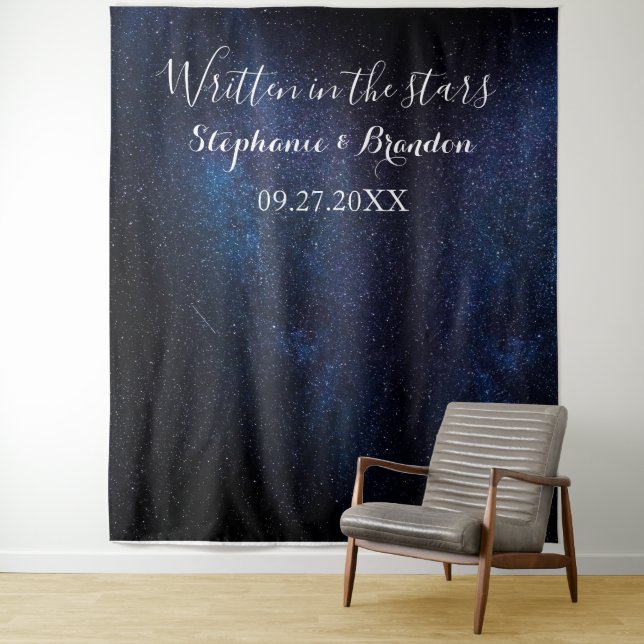Tenture Galaxy Space Nebula Cosmos Mariage Photo Booth (En situation)
