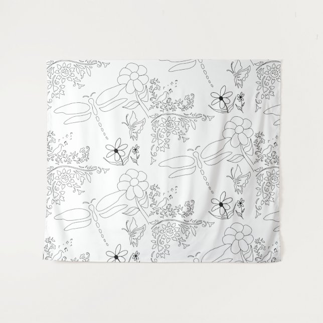 Tenture Garden Life do-it-yourself peindre (Devant (Horizontal))