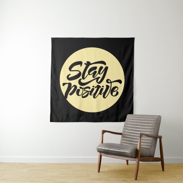 Tenture Garder le jaune positif (En situation)