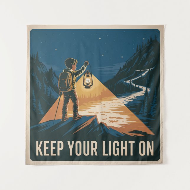 Tenture Gardez Votre Lumière Allumée (Devant)