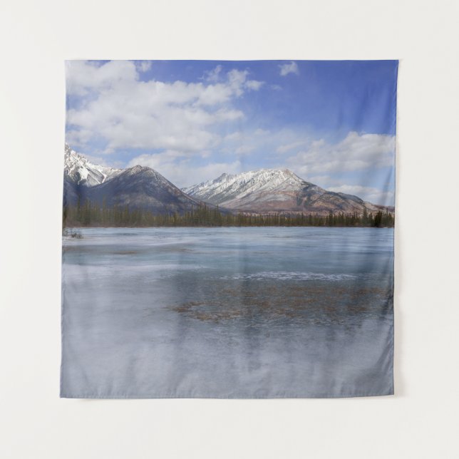 Tenture Gargoyle Mountain et Froid Athabasca River (Devant)