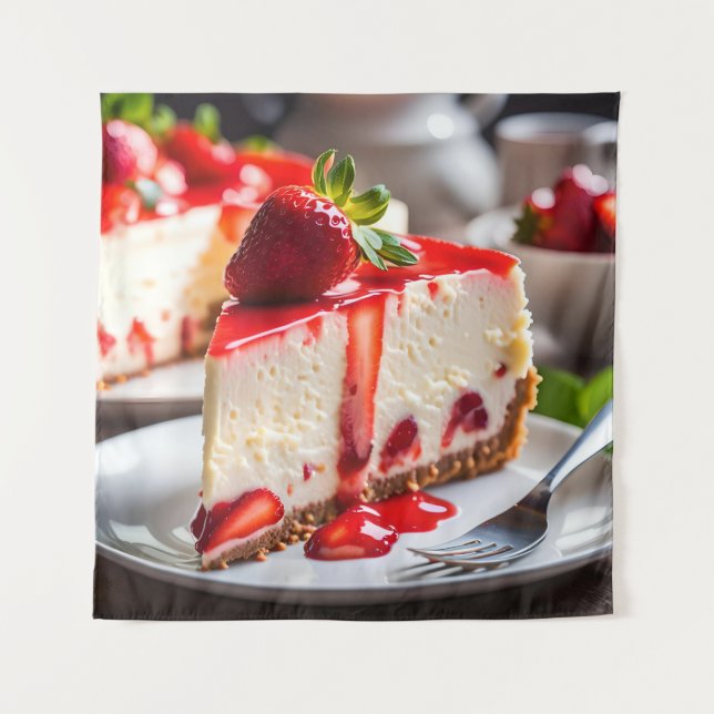 Tenture Gâteau au fromage aux fraises (Devant)