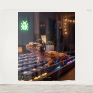 Tenture GeckoDev // Cyberpunk Programmeur Mur Immergé Ta