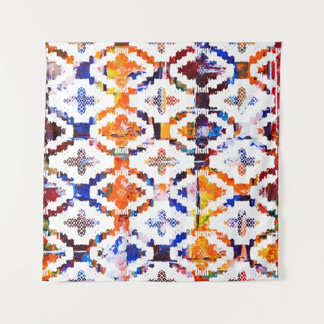 Tenture Geometric texture pattern with watercolor effectab (Devant)